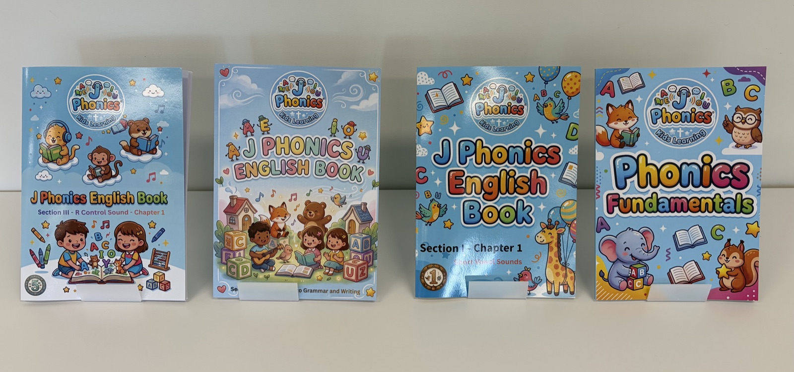 J Phonics English learning books and phonics materials